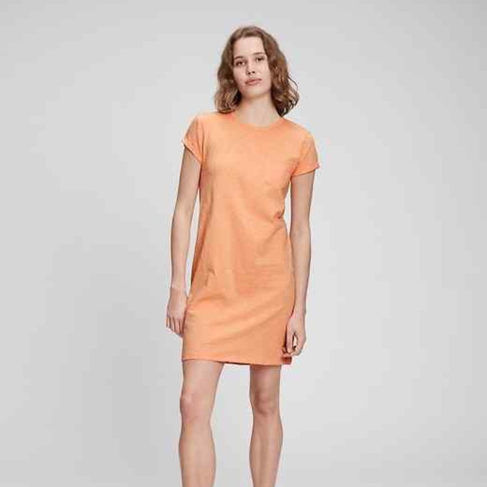 NWT Gap Factory Women's Pocket T-Shirt Dress (Peach) *NEW*